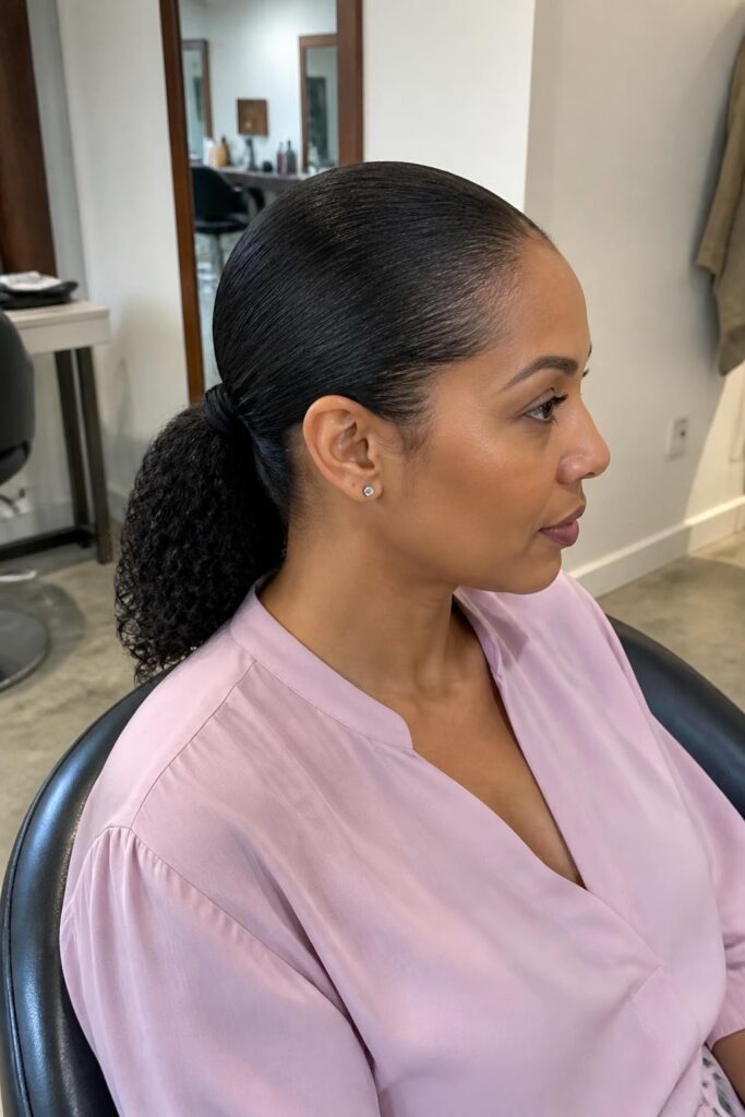The sleek low ponytail