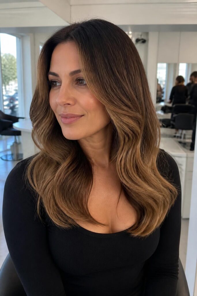 Toffee ombre for brunettes