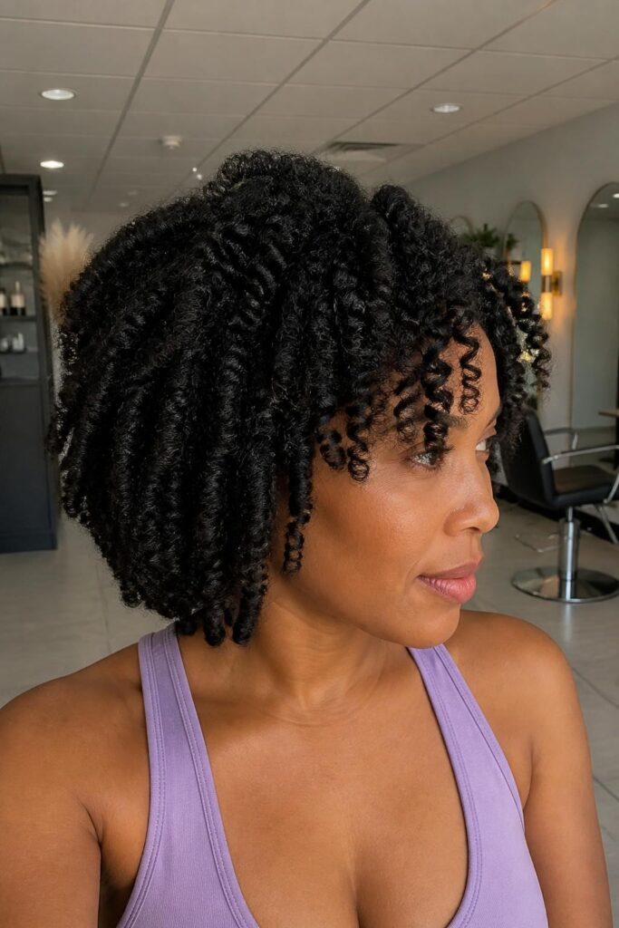 Twist out defined curls