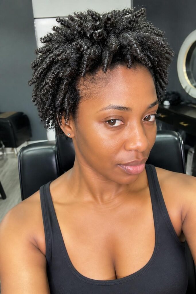 Twist out for short natural hair