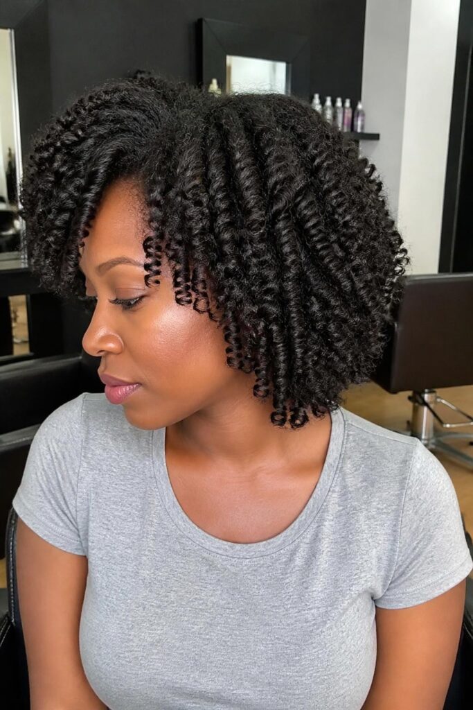 Twist out with defined coils