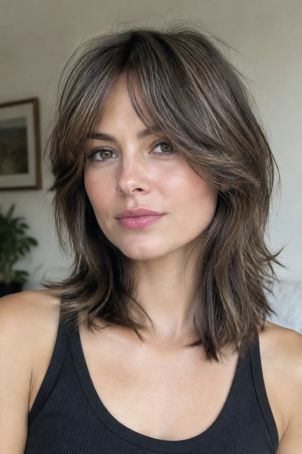 Choppy Razor Cut With Curtain Fringe hairstyle
