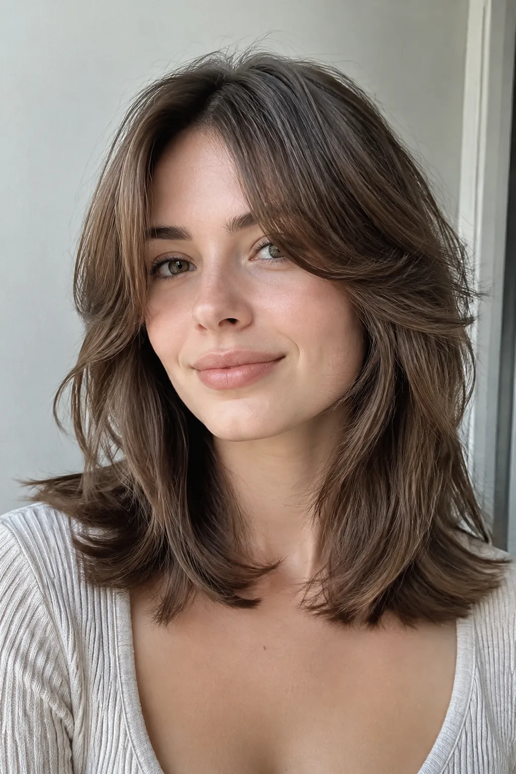 Subtle Internal Layers With Tapered Bangs hairstyle