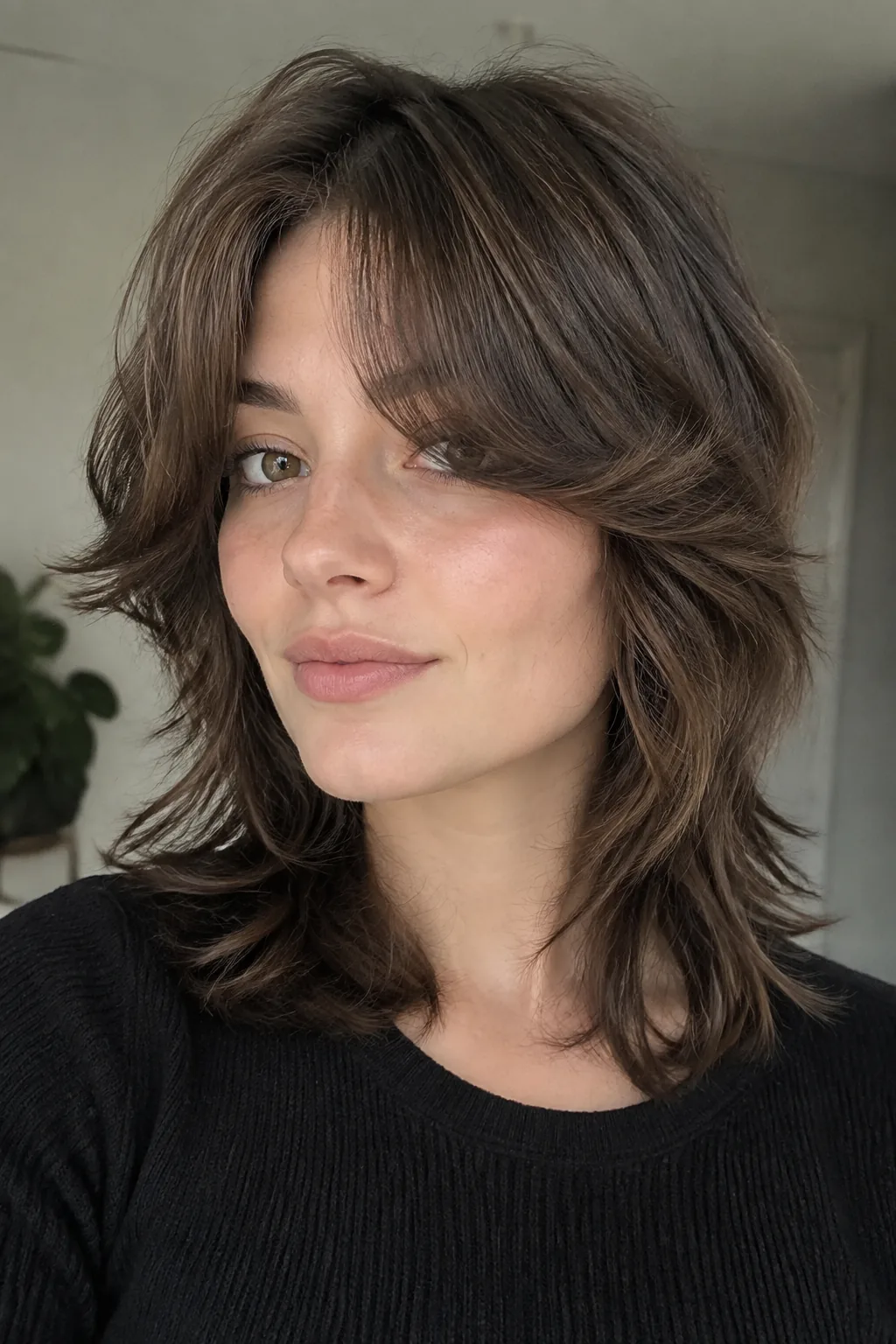 Modern Wolf Cut With Curtain Bangs hairstyle