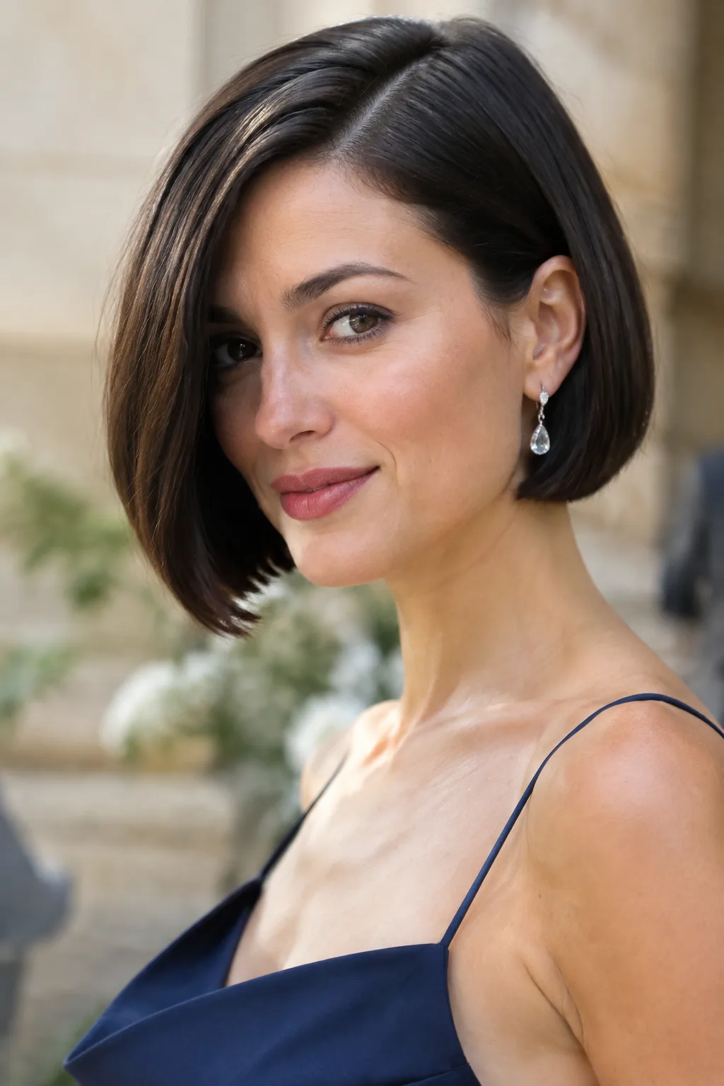 Sleek Deep Side-Part Bob hairstyle