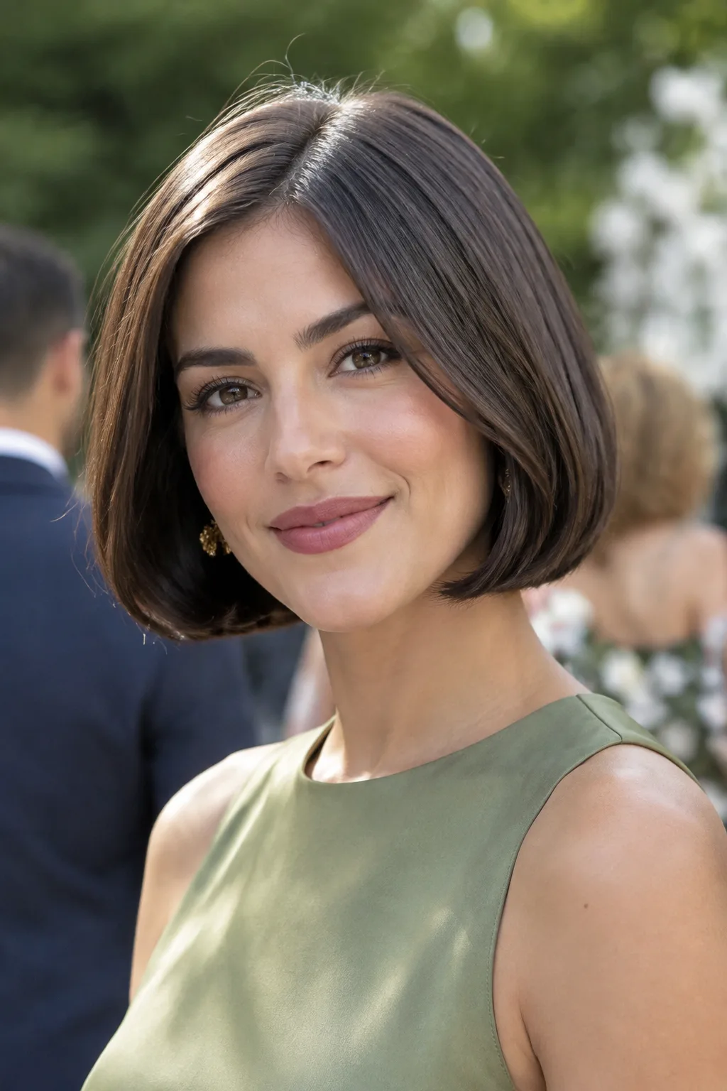 Glossy Tucked-Under Pageboy hairstyle