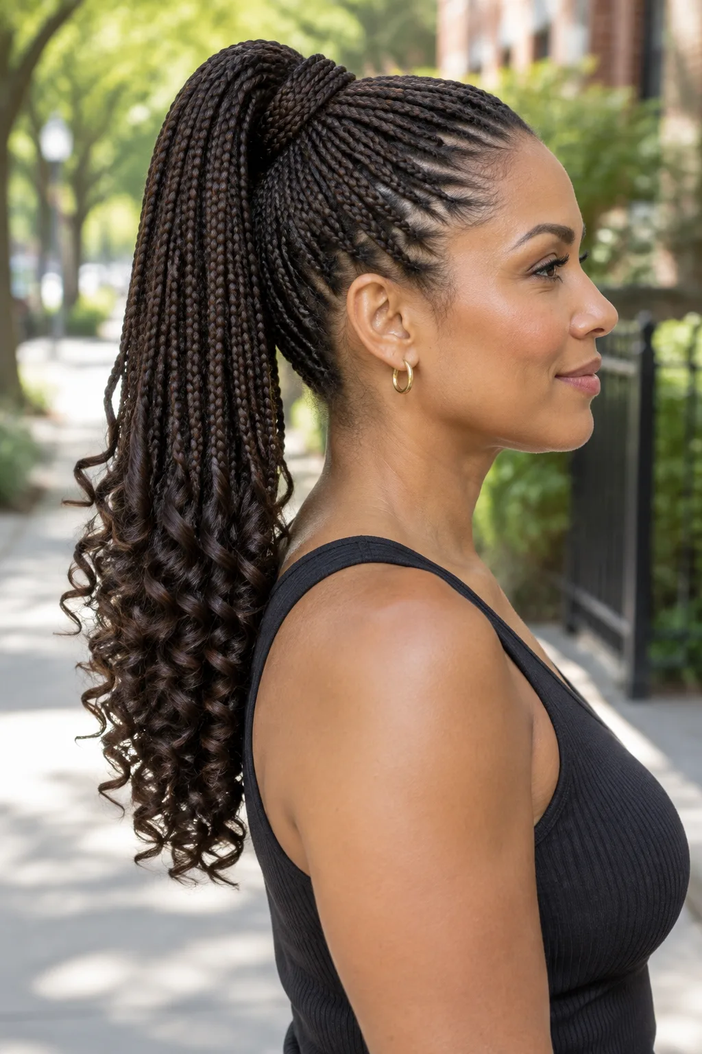 High Ponytail With a Wrapped Base hairstyle
