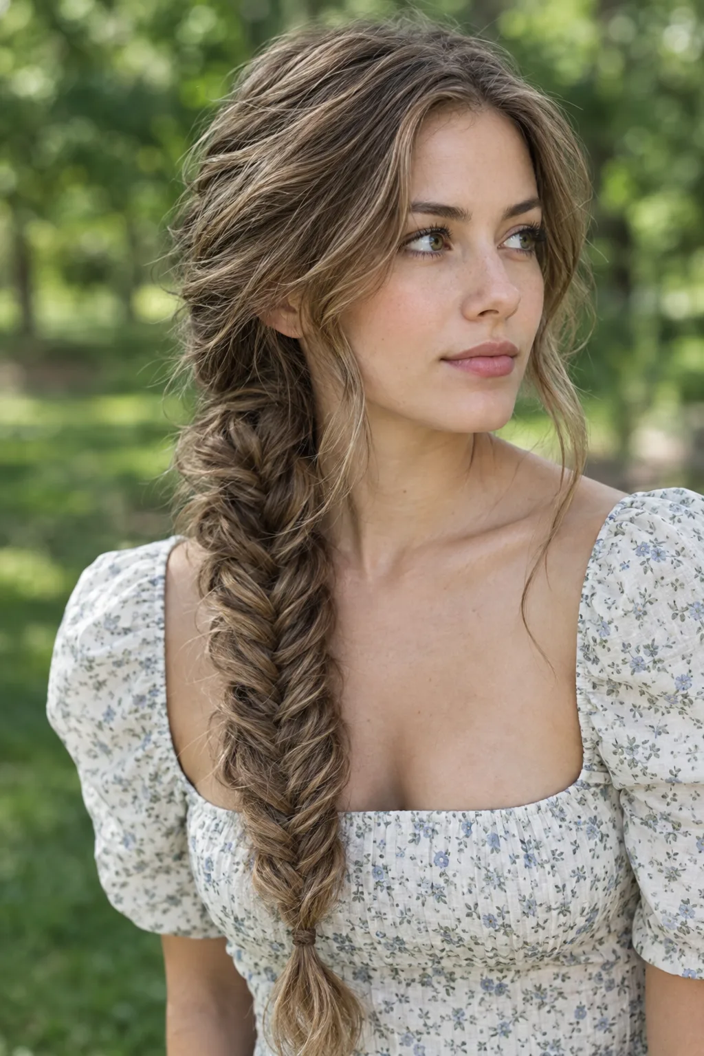 Side-Swept Fishtail Braid hairstyle