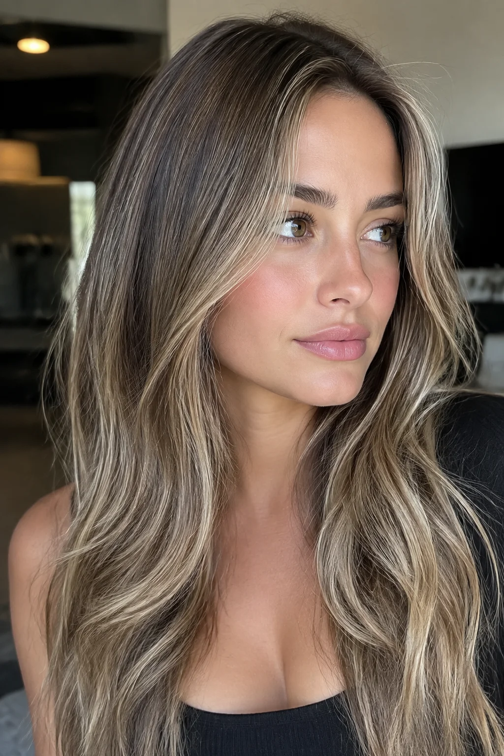 Cool Ash Blonde Babylights hair color
