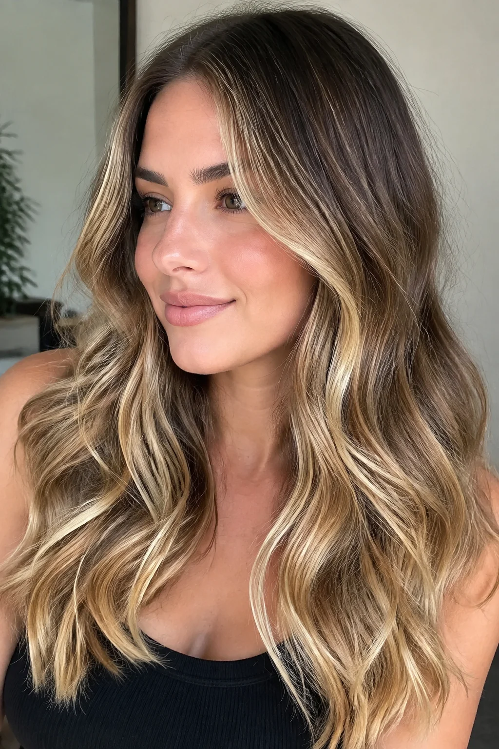 Sun-Kissed Golden Foilyage hair color