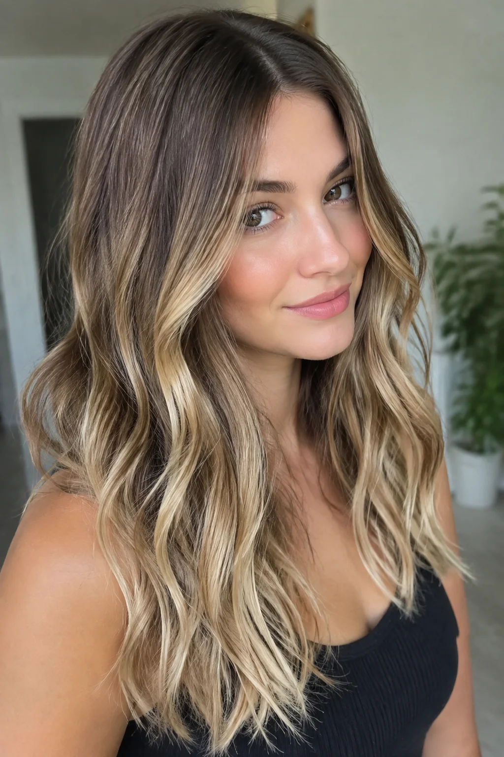 Sandy Blonde Ombré Melt hair color