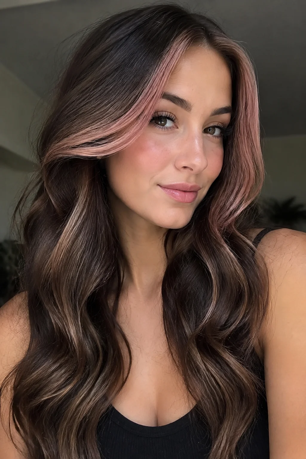 Rose Gold Face Frame hair color