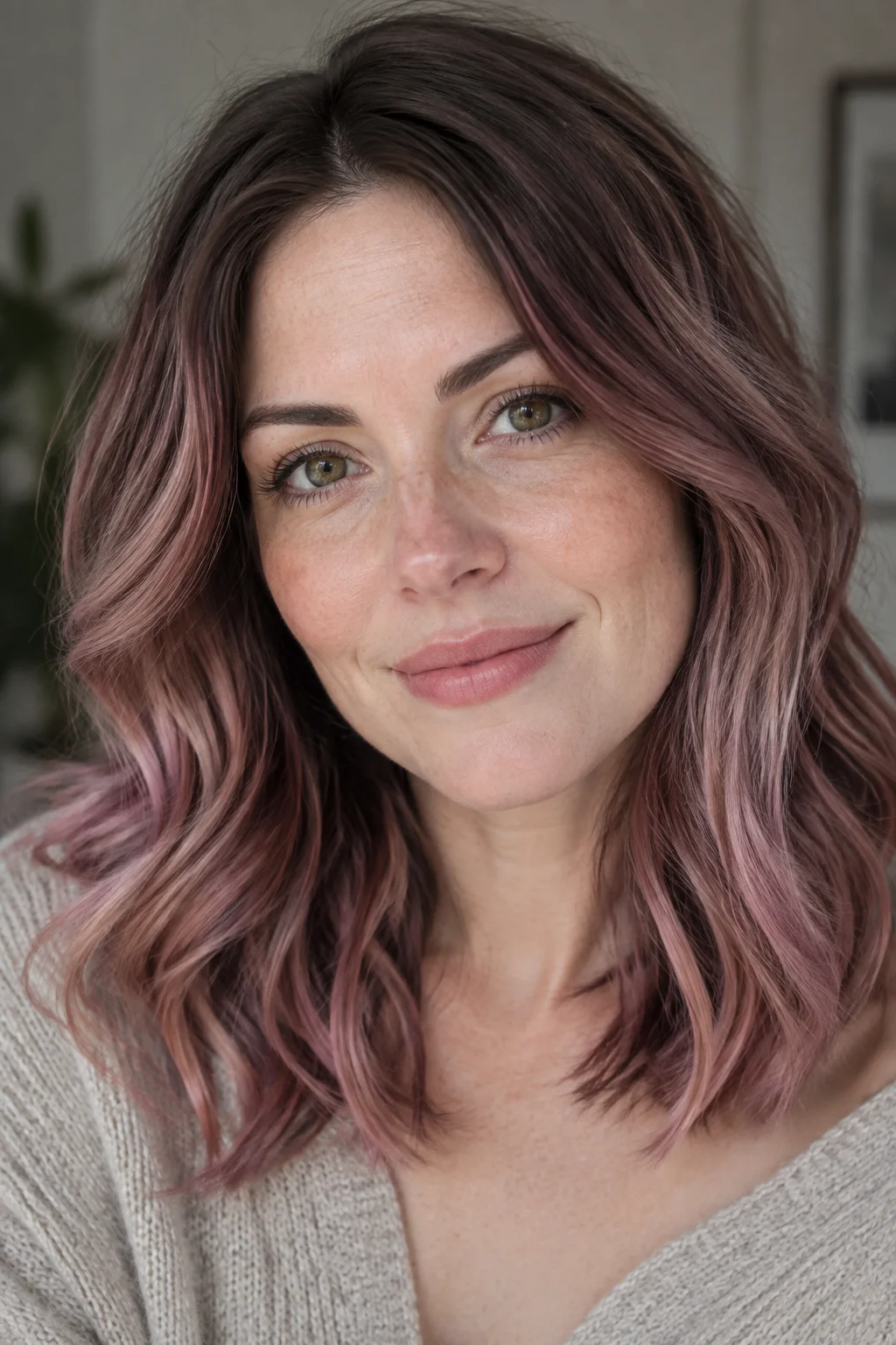 Smoky Mauve Shadow Root Melt hair color