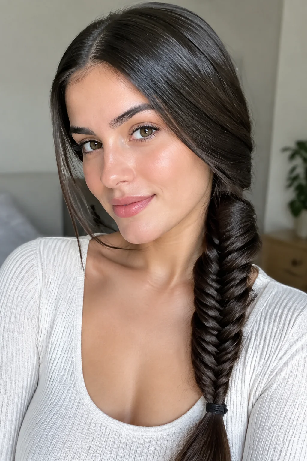 Fishtail Side Braid hairstyle