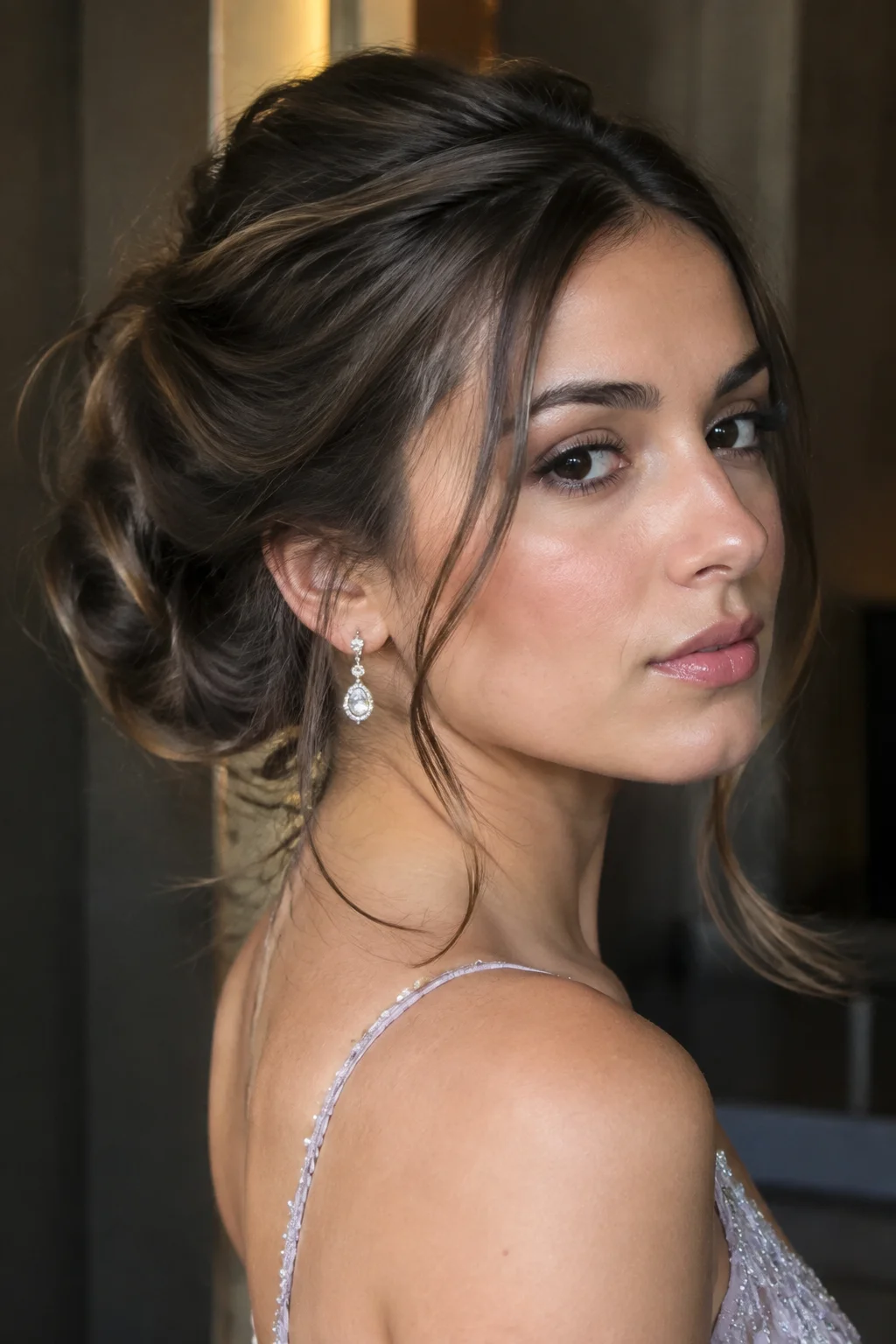 Textured Low Chignon hairstyle