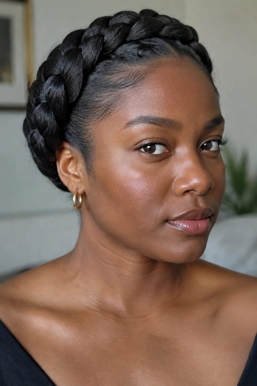 Regal Halo Crown Braid hairstyle