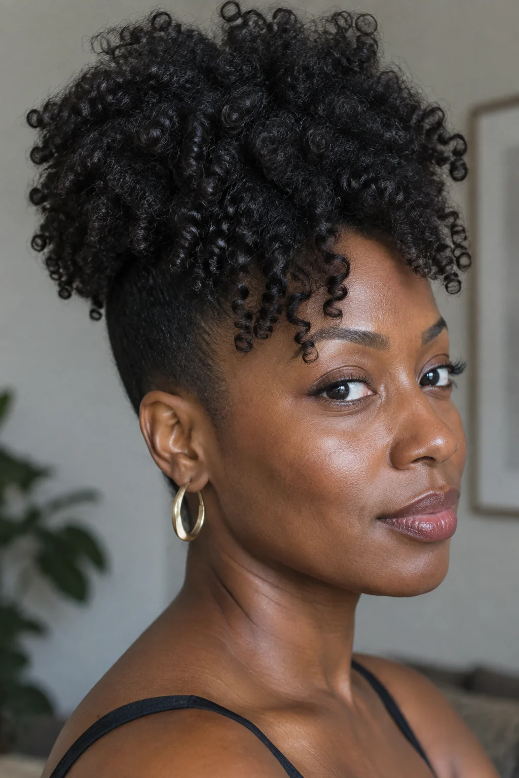 Voluminous Textured Pineapple Updo hairstyle