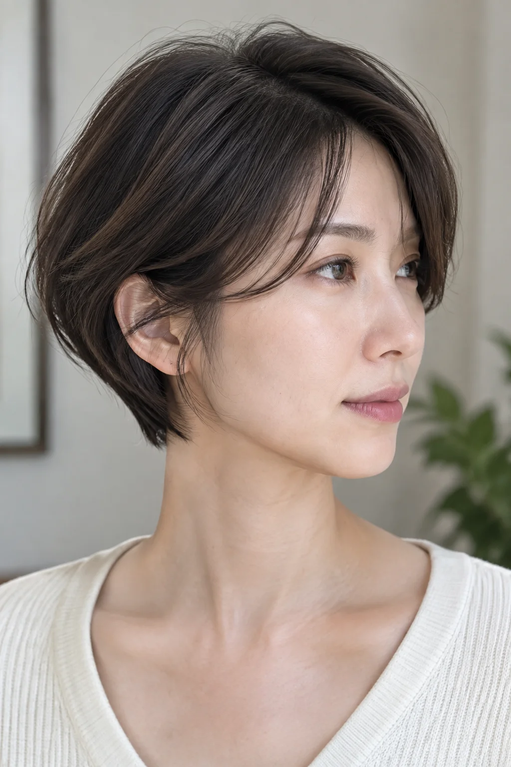 Layered Korean Pixie-Bob Hybrid hairstyle
