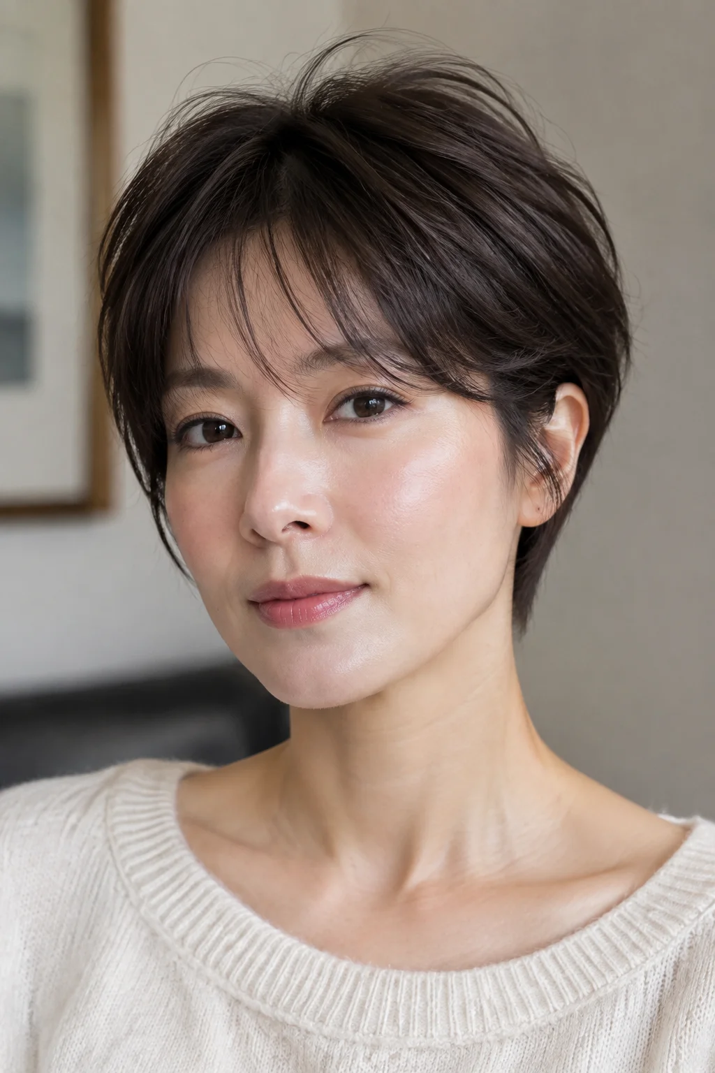 Soft Textured Korean Crop hairstyle