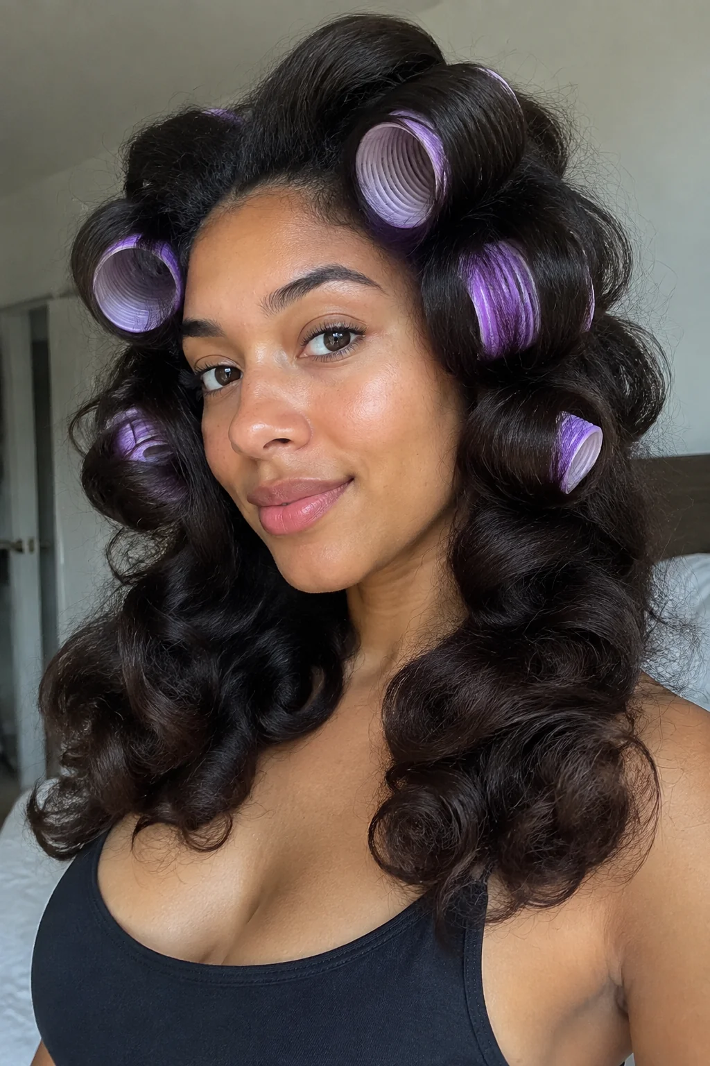 Jumbo Foam Roller Waves hairstyle