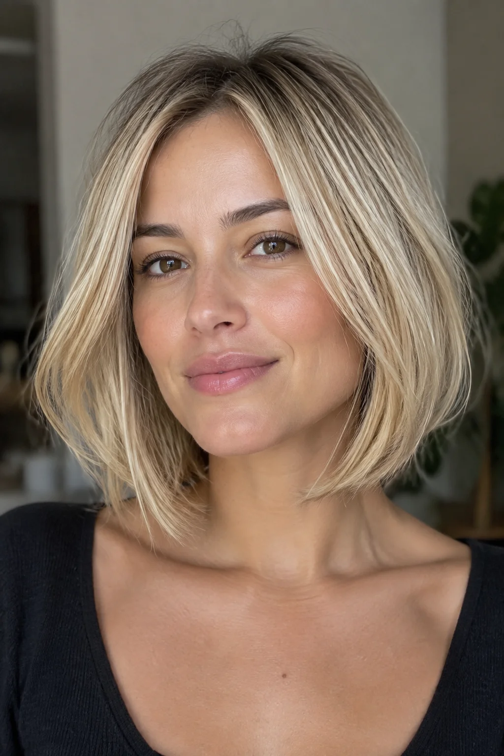 Soft Stacked Long French Bob hairstyle