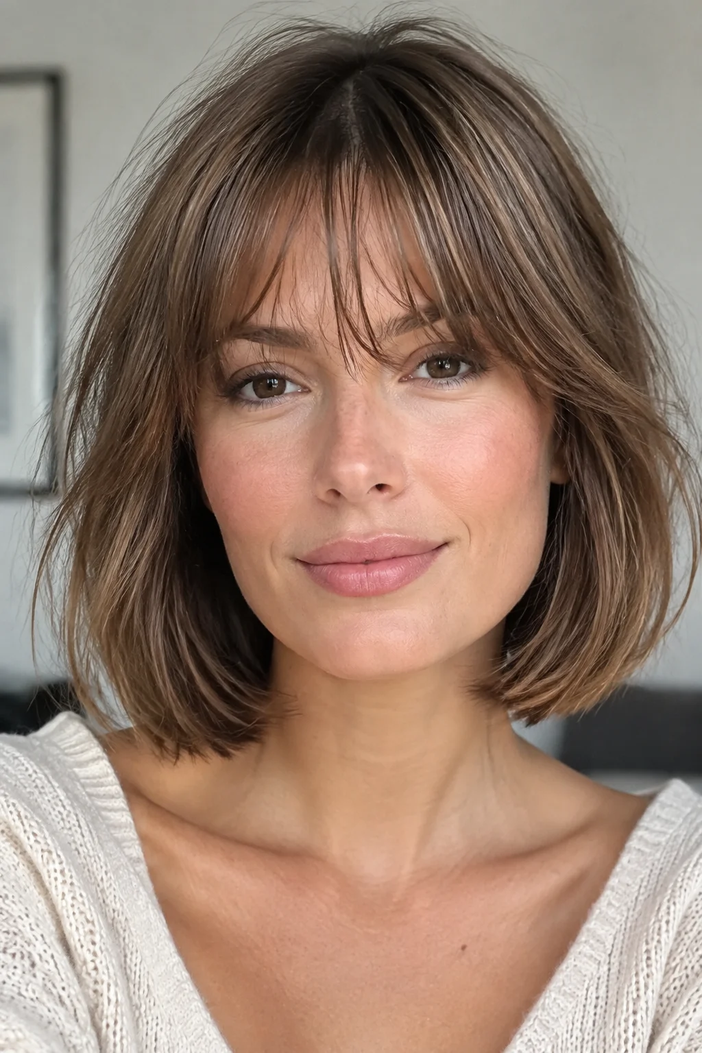 Soft Fringe Long French Bob hairstyle