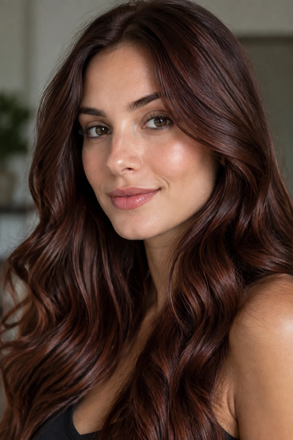 Classic Rich Mahogany Brown hair color