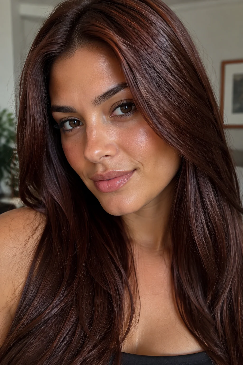 Golden Mahogany Glaze hair color