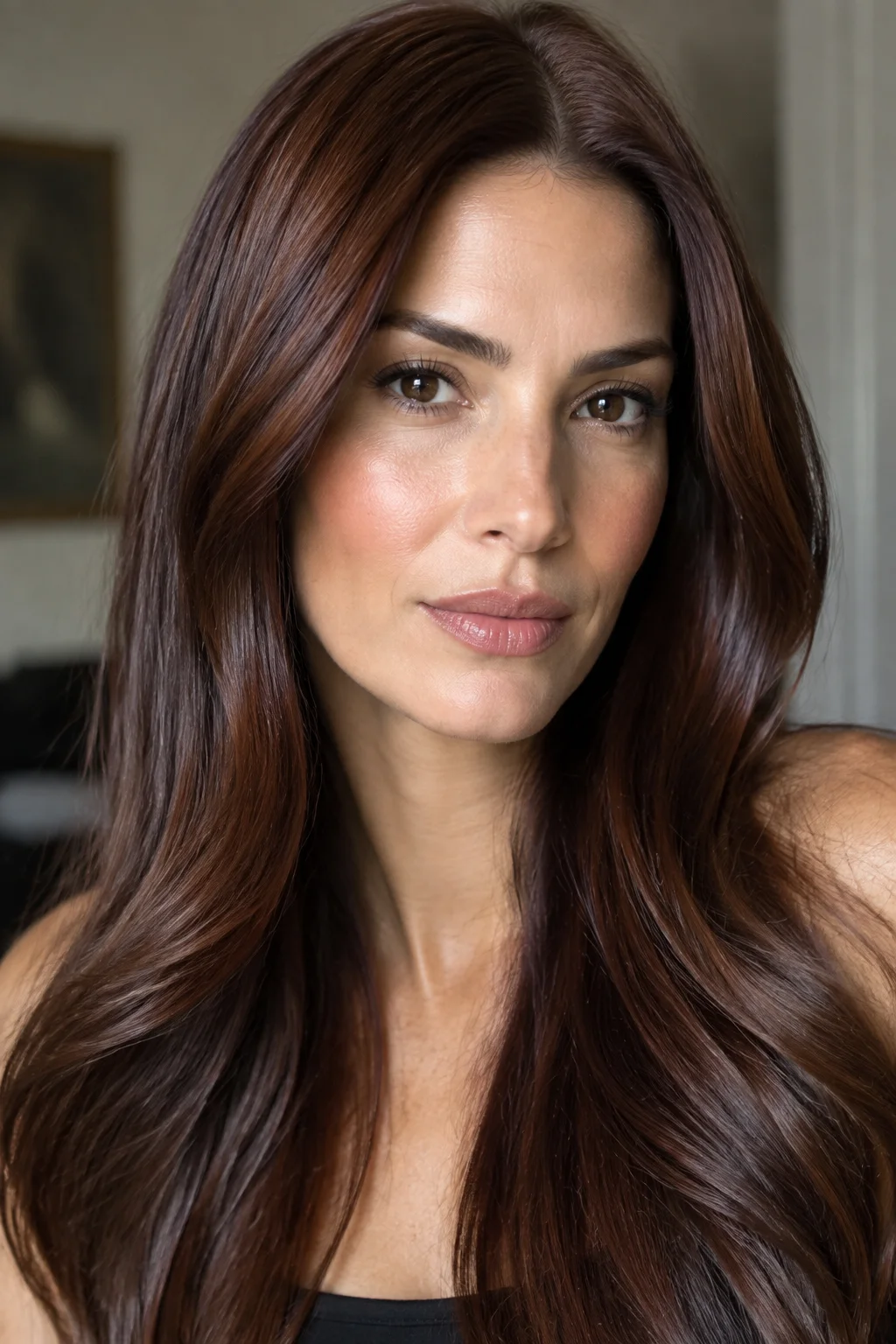 Glossy Espresso Mahogany hair color
