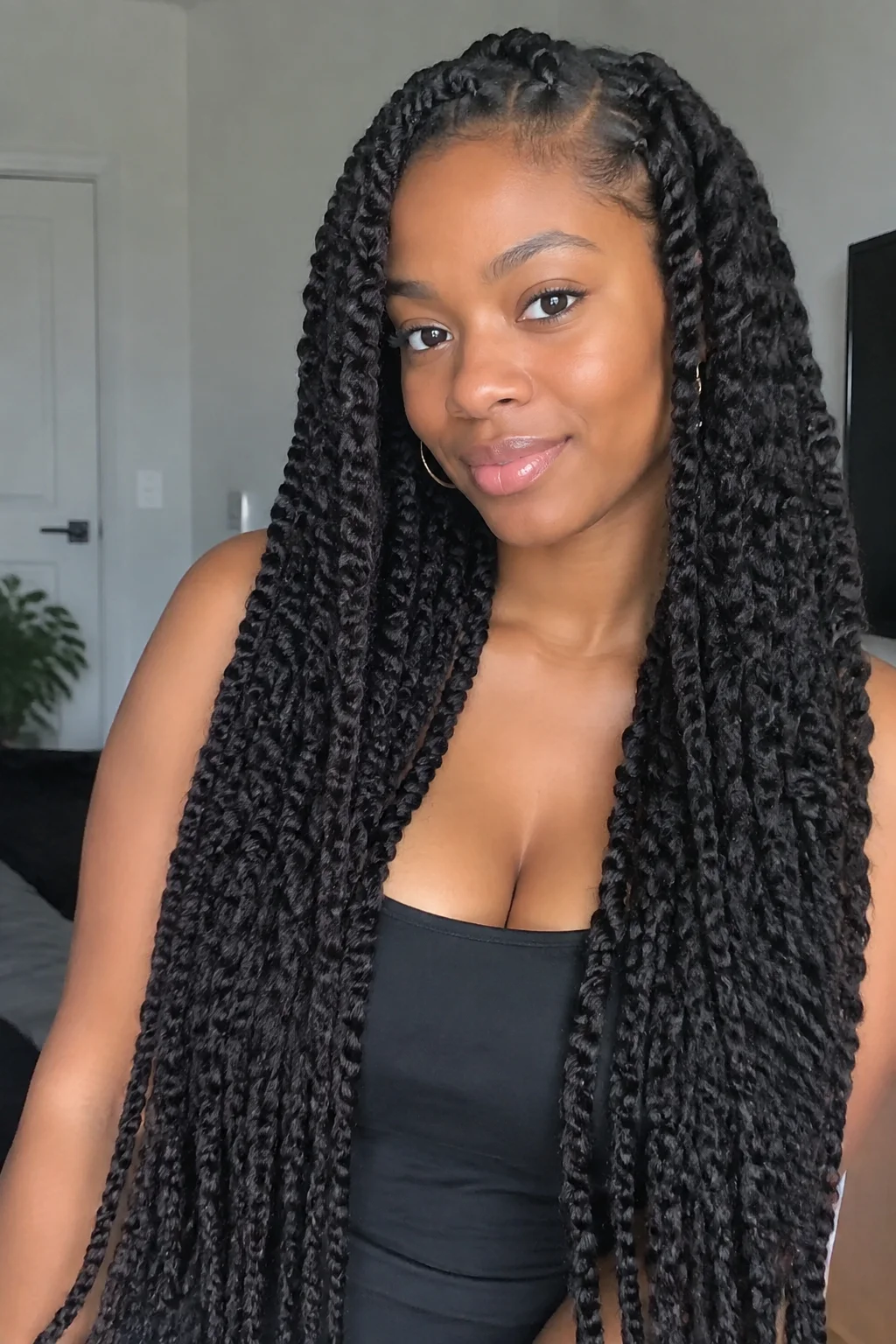 Classic Waist-Length Marley Twists hairstyle