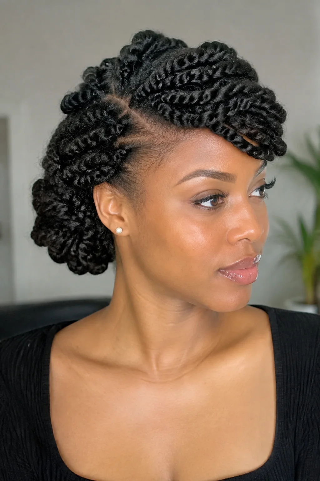 Side-Swept Goddess Updo hairstyle