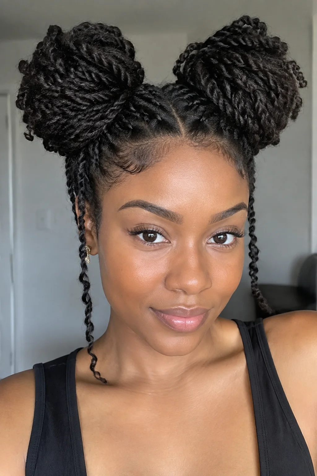 Playful Space Buns hairstyle