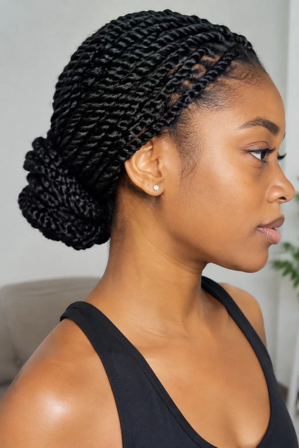 Low Twisted Chignon hairstyle