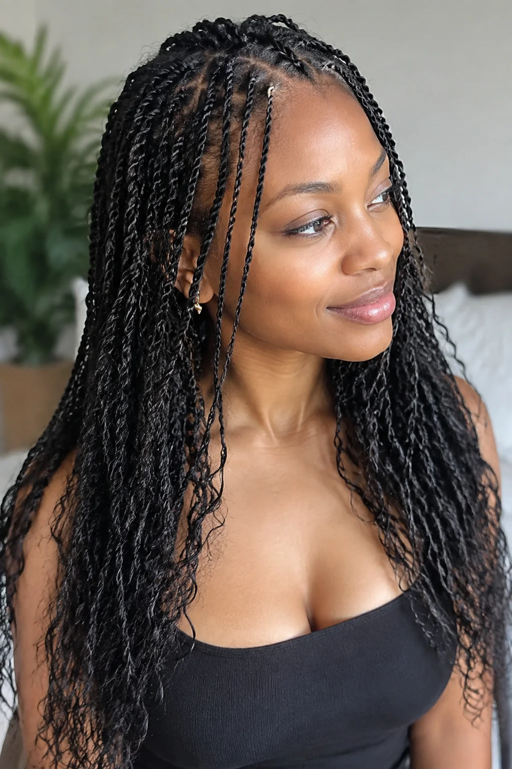 Fine Micro Marley Twists hairstyle
