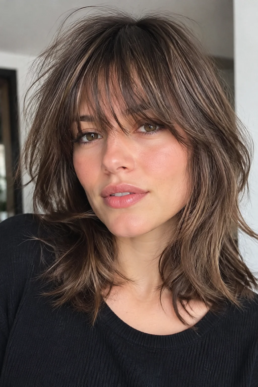 Birkin Bangs With Tousled Shoulder-Grazing Layers hairstyle