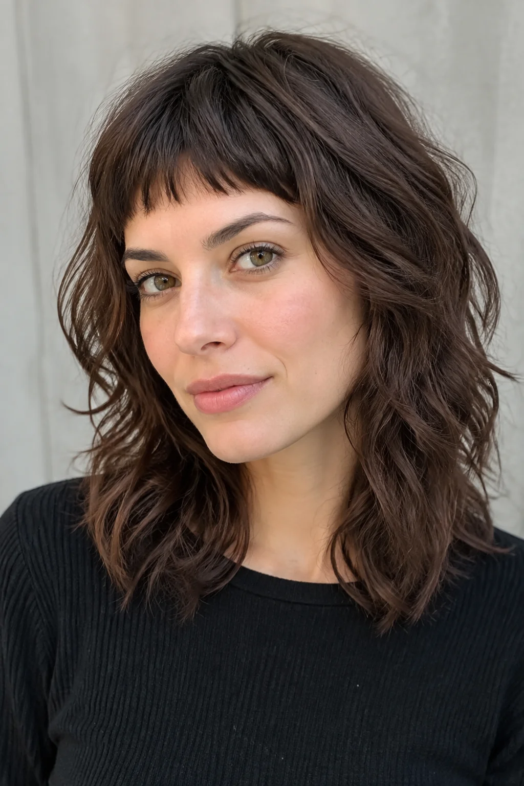 Micro Bangs With Edgy Texturized Layers hairstyle