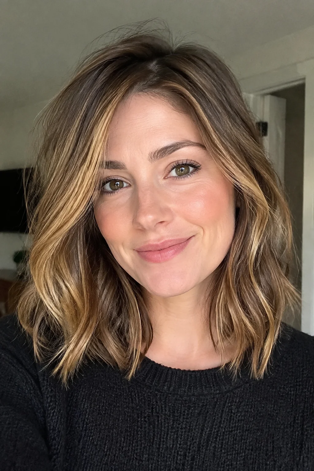Dimensional Balayage Midi Cut hairstyle