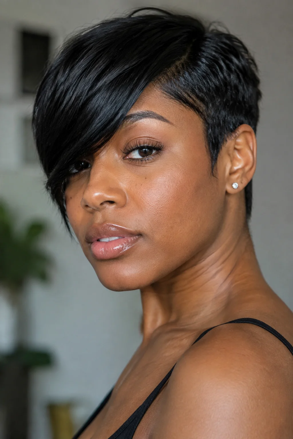 Asymmetrical Pixie with Longer Front hairstyle