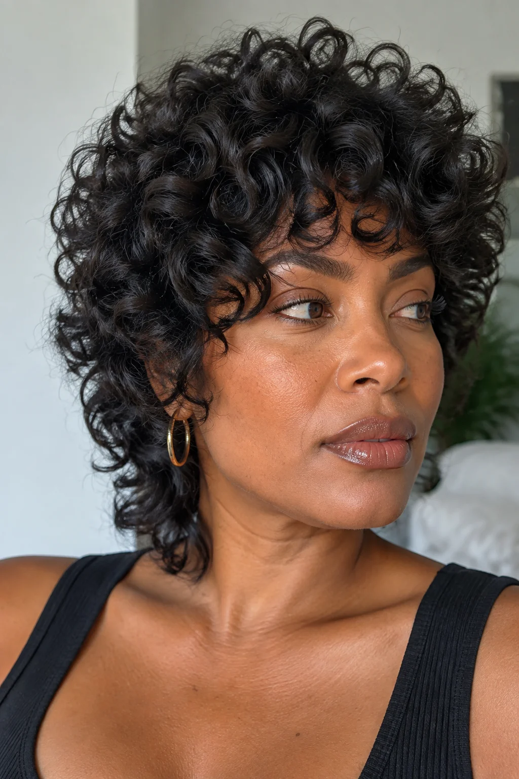 High-Volume Crown Wolf for 3C Curls hairstyle