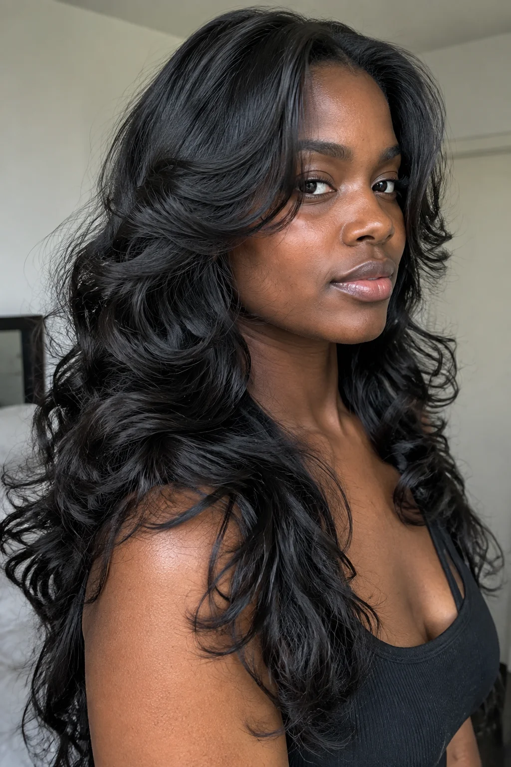 Feathered Face-Framing Butterfly hairstyle