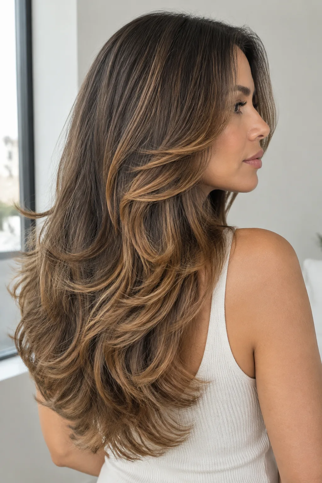 Butterfly Cut with Balayage hairstyle