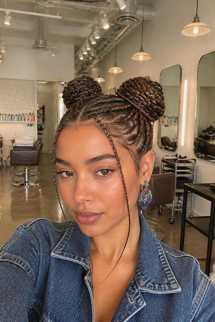 Braided space buns