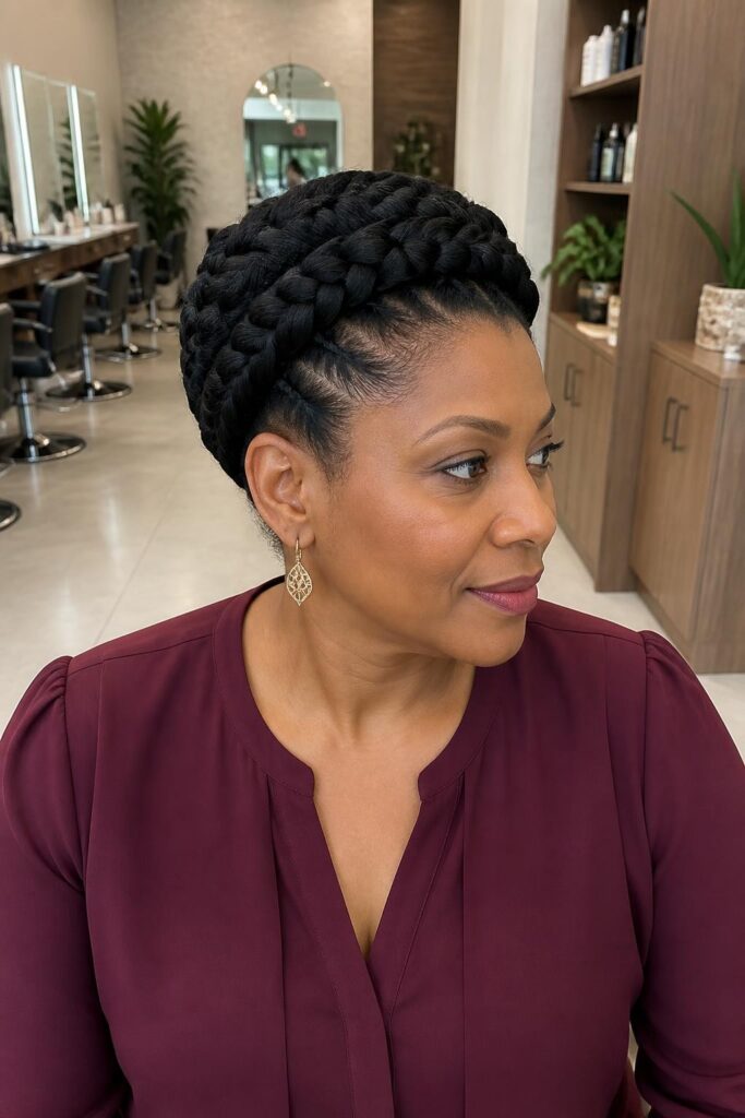 Goddess braids crown