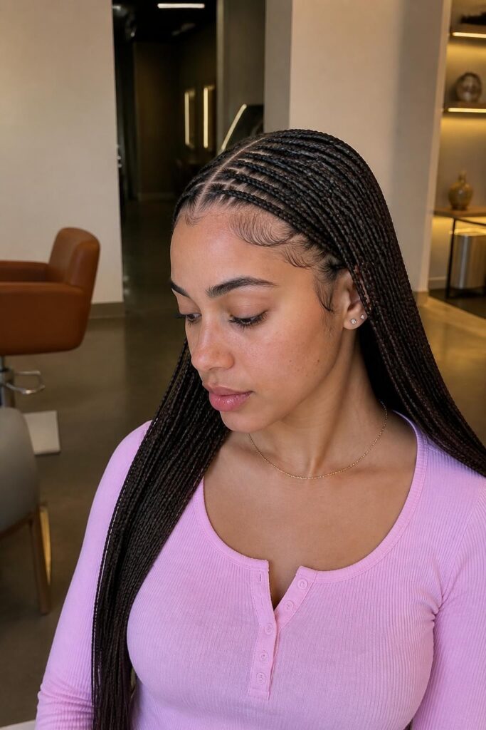 Micro braids with baby hairs