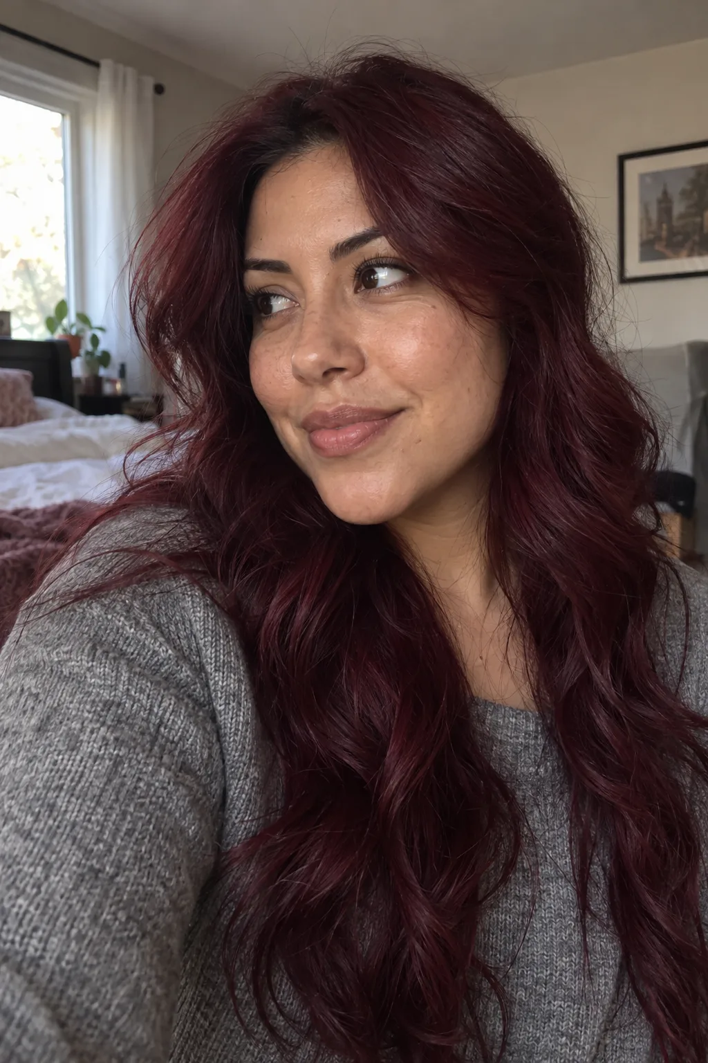 Rich Black Cherry Red hair color