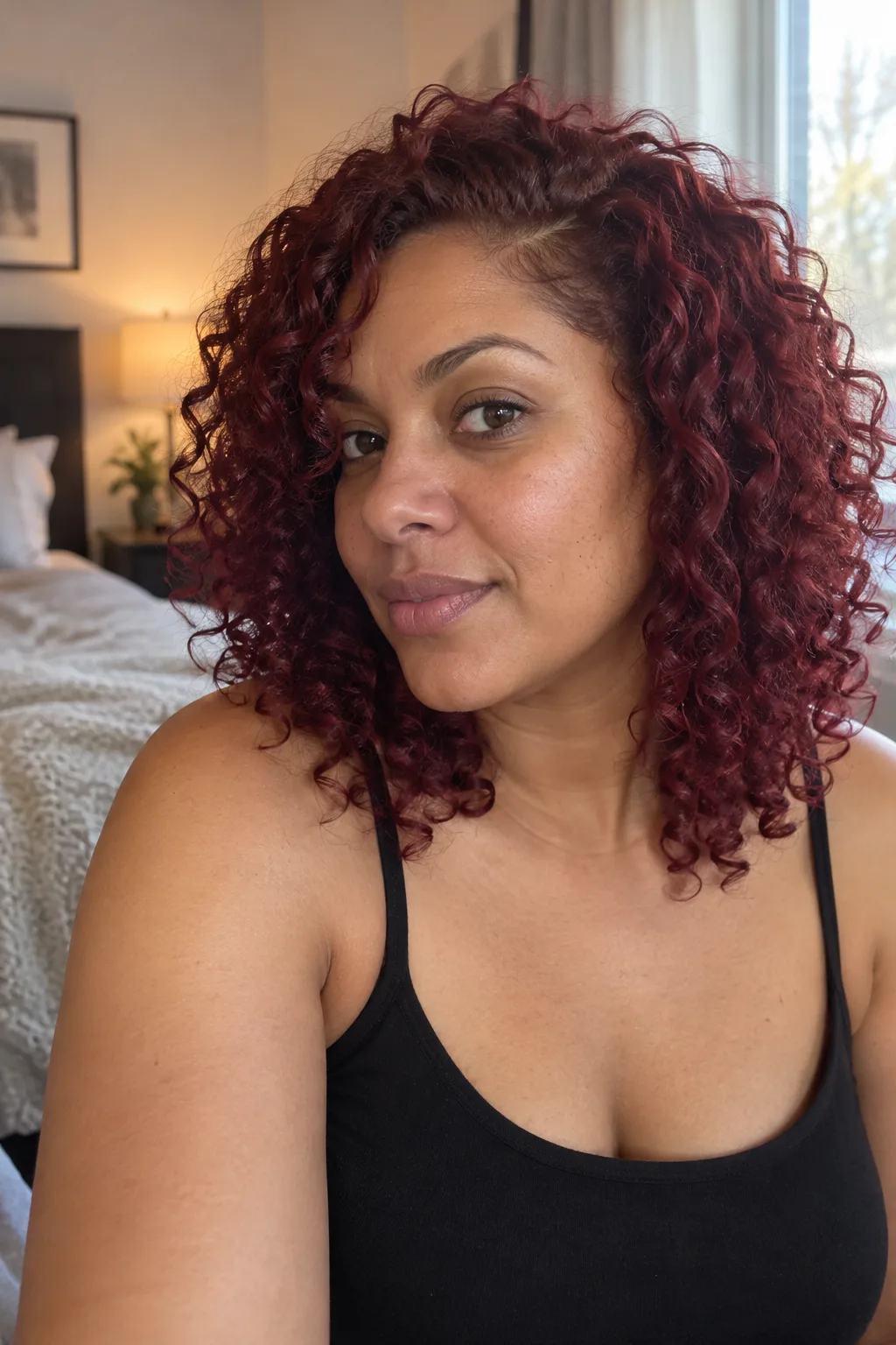 Cherry Wine Curls hair color