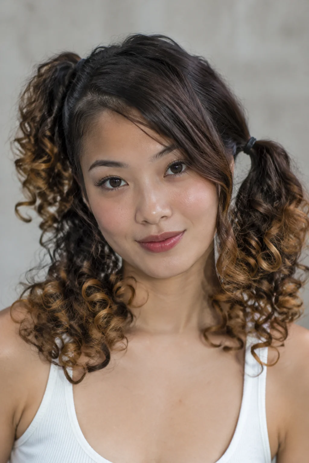Deep Side-Part Pigtails hairstyle