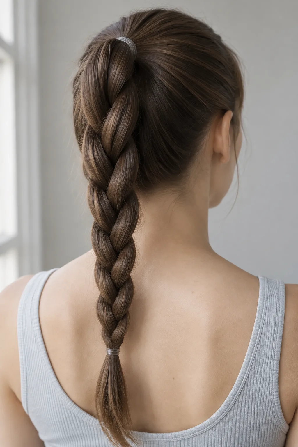 Classic Three-Strand Braided Ponytail hairstyle