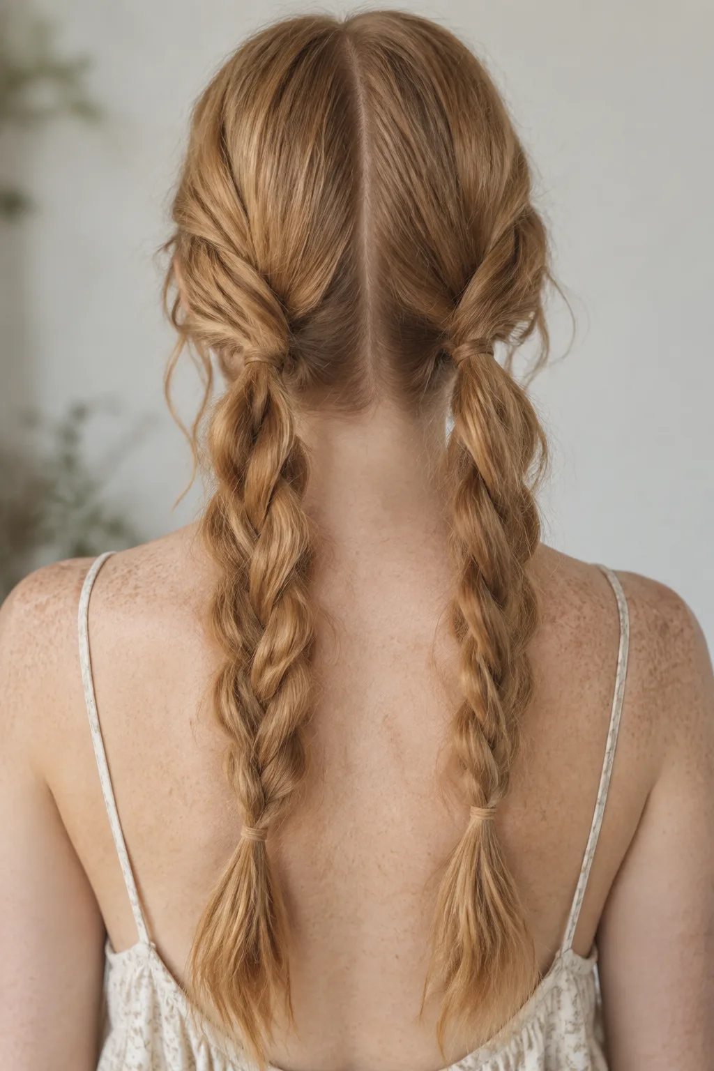 Braided Pigtail-Style Double Ponytails hairstyle