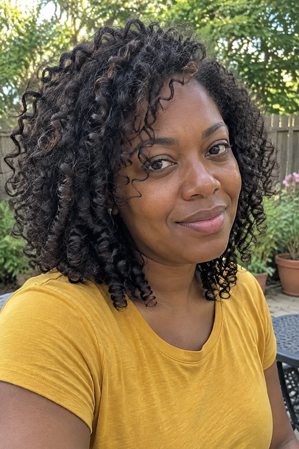 Layered Curly Shoulder-Length Cut hairstyle